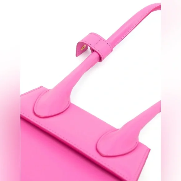 Jacquemus La Chiquita Noued Leather Logo Top Handle Bag